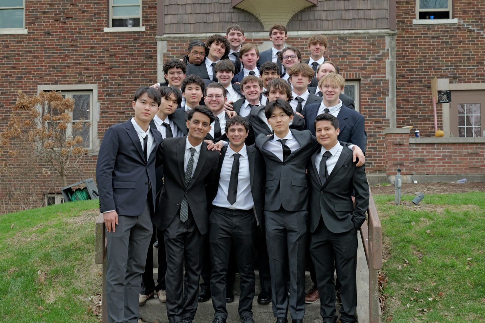 Members celebrating together inside the chapter house.